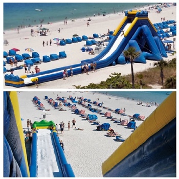  frame support giant beach slide inflatable	