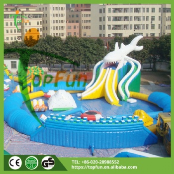  Big Shark Pool Slide Inflatable For Sale	
