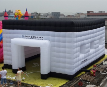  White Square Inflatable Music Dance Bar Tent For Events	