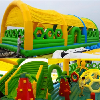 Chrldren Outdoor Inflatable Fun Land With Roof