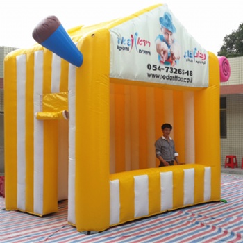 Portable inflatable candy store with custom logo