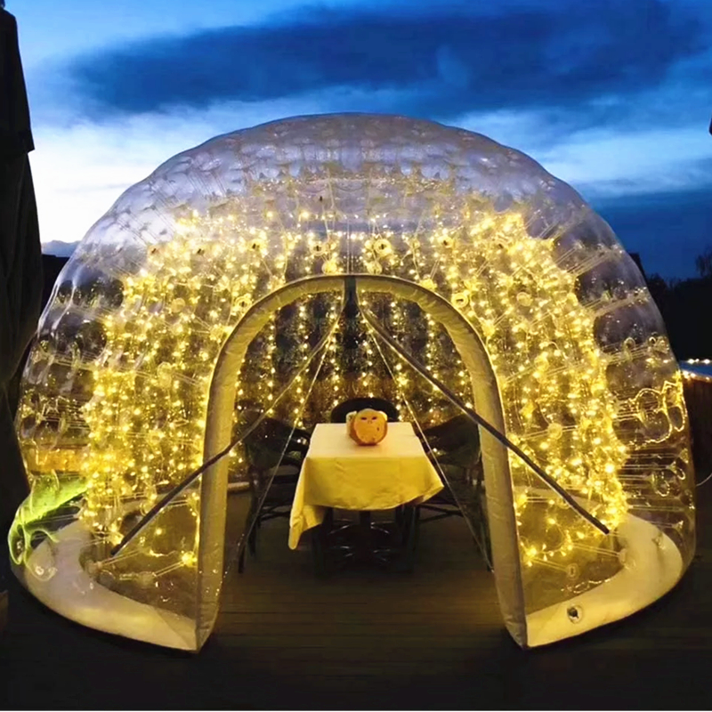 RomanticTransparent Star Gazing Igloo Tent Light Included For Family