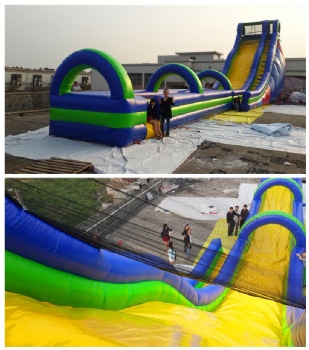 Outdoor inflatable slip and slide for kids