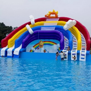  Giant inflatable Rainball water pool slide	