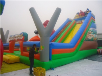  outdoor angry bird inflatable park for kids	