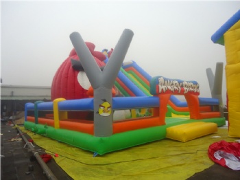  outdoor angry bird inflatable park for kids	