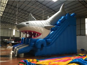  Big Shark Pool Slide Inflatable For Sale	