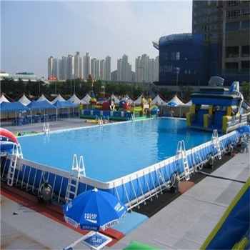 Metal Frame Support PVC Swimming Water Pool Slide