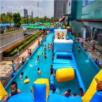  Above Ground Metal Frame Swimming Pool Inflatable slide water park for adults	