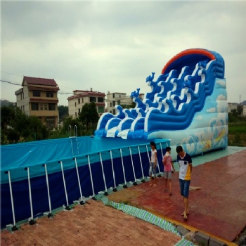  Commercial Frame Support PVC Swim Pool Slide Water Park	
