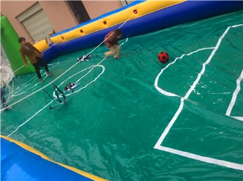  slippy football filed inflatable twist fixed	