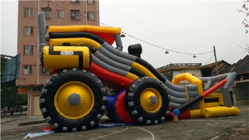  mocked up bulldozer slide inflatable	