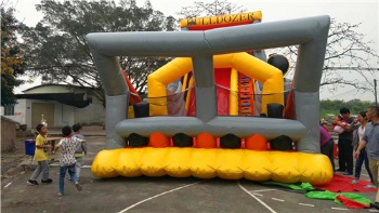  mocked up bulldozer slide inflatable	