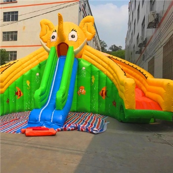  Moveable elephant water slide with pool	