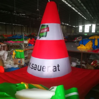 Custom size traffic cone inflatable with logo printed