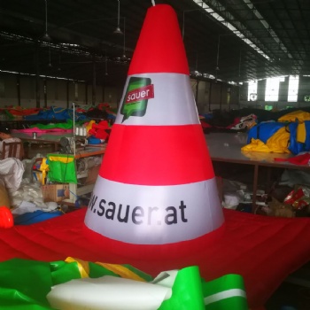  Custom size traffic cone inflatable with logo printed	