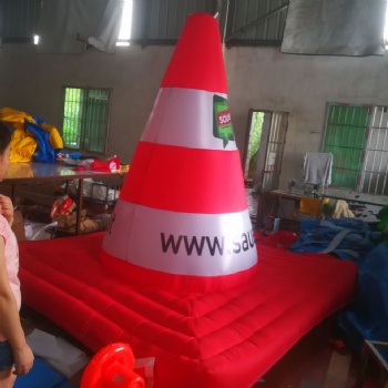  Custom size traffic cone inflatable with logo printed	