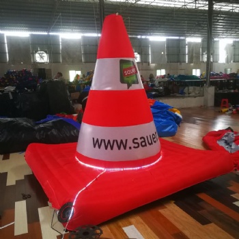  Custom size traffic cone inflatable with logo printed	