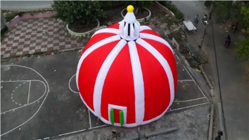  Inflatable mocked up building tent Italy	