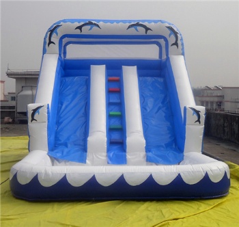  Inflatable Ocean Wave Slide With Pool	