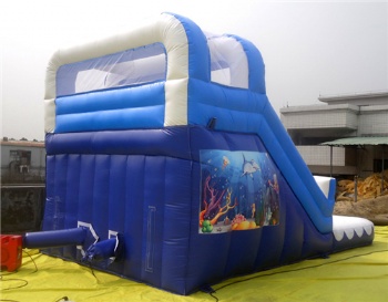  Inflatable Ocean Wave Slide With Pool	