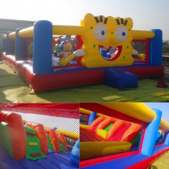  Kids Inflatable Spongebob Theme Park	