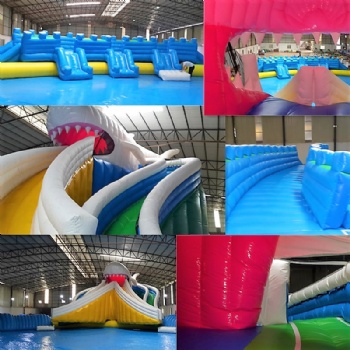  Moveable Inflatable Shark water pool slide	