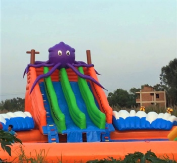  Giant Inflatable Octopus water pool slide Park	