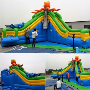  Giant Octopus water pool slide Inflatble	