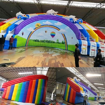  Giant inflatable Rainball water pool slide	