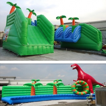  Inflatable Dinosaur pool slide water park	