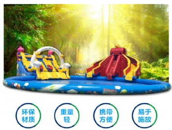  Inflatable Animal Cartoon pool slide water park	