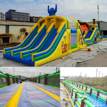  100m 10 Sections Inflatable Forest Theme Funland	