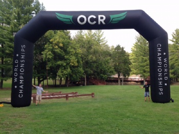 Jumbo Inflatable race arch with printed logo