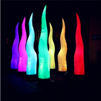  Glowing inflatable towers available in custom shapes	