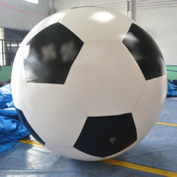 Enormous inflatable soccer balls for promotion