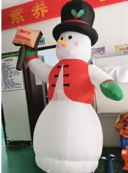  Custom Inflatable Snowman with snow globe	