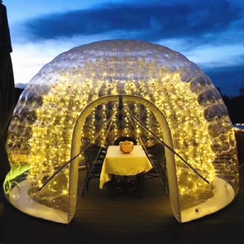 RomanticTransparent Star Gazing Igloo Tent Light Included For Family