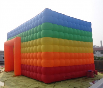  Custom Design White Inflatable Square Building With Flat Roof	