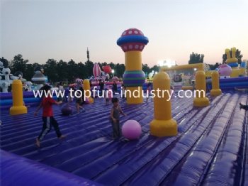  Industrial Kids Inflatable Summer Carnival Aerospace Theme Park Amusement Park	