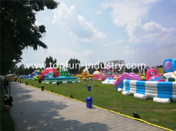  Industrial Kids Inflatable Summer Carnival Aerospace Theme Park Amusement Park	