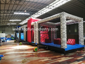  100FT 4 sections Inflatable Ninja Course For GYM	