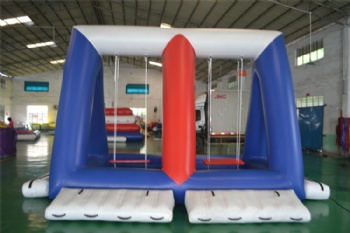  Outdoor portable PVC kids water floating swing game inflatable for entertainments	