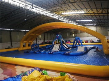  Giant Portable inflatable pool water park with roof cover for kids	