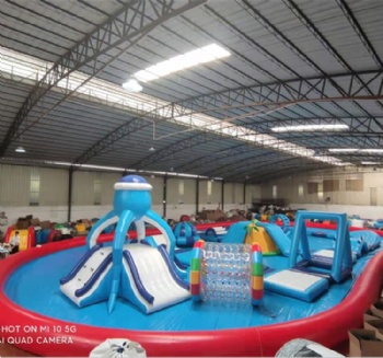  Portable pool floating obstacle course inflatable water games for children	