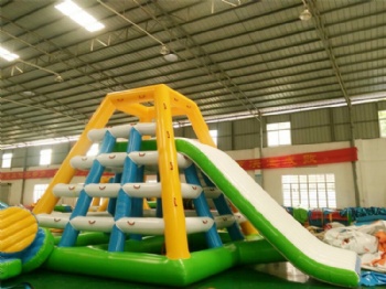  Outdoor fun fitness equipment inflatable floating slide tower for water sport	