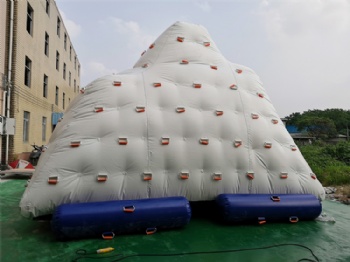  PVC white slide tower water toy inflatable floating iceberg for water sport	