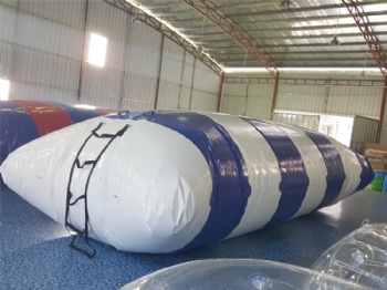  Large PVC air bag mattress floating catapult inflatable water blob  jump with tower	