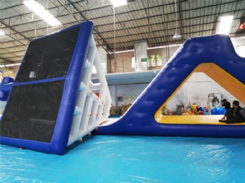  PVC water floating platform inflatable aqua tower slide for sport	