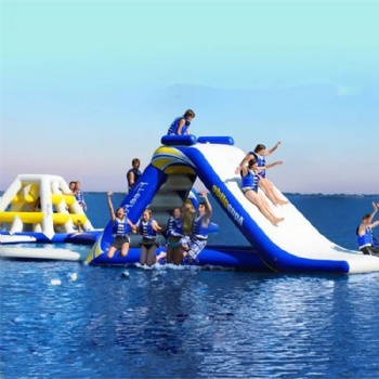  PVC water floating platform inflatable aqua tower slide for sport	